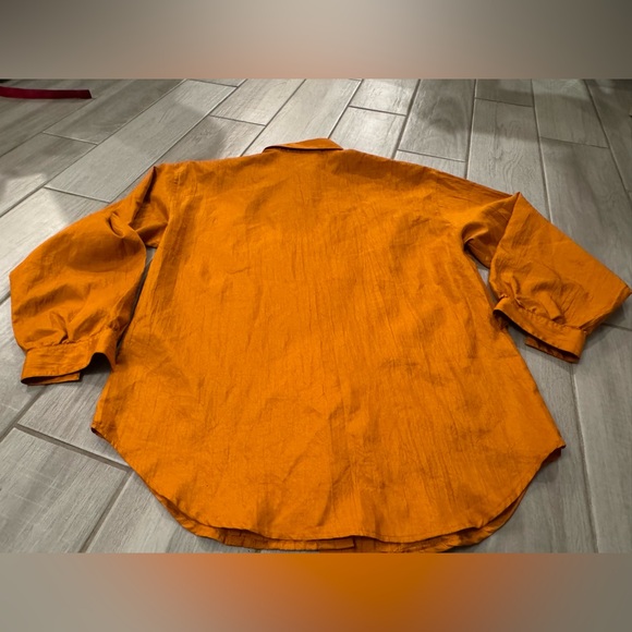Laura and Jane‎ long sleeve button down size 10 orange - Picture 11 of 13